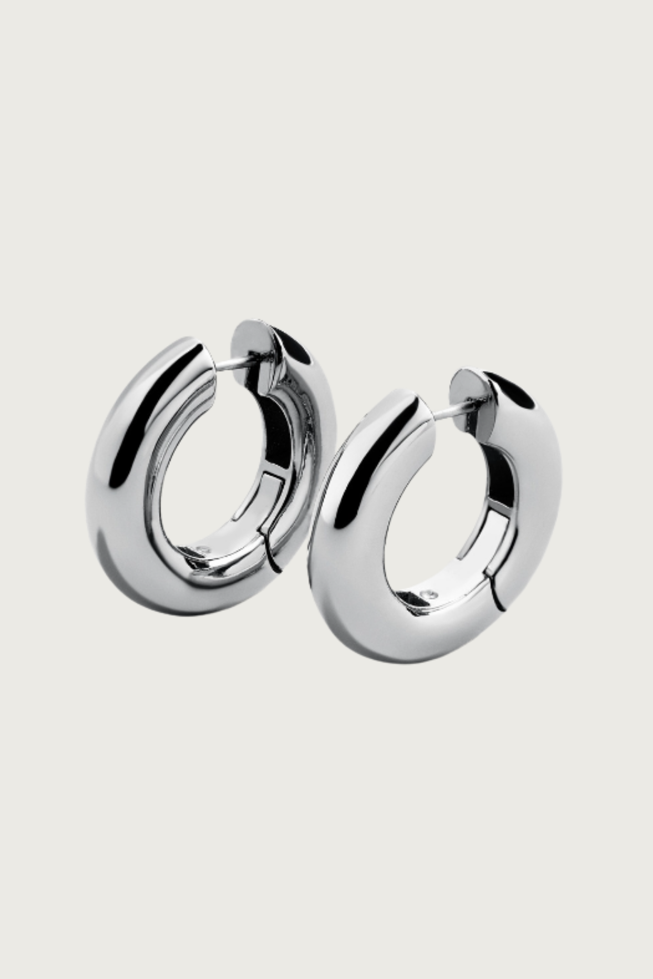 18k Gold Plated Tube Hoop Earrings