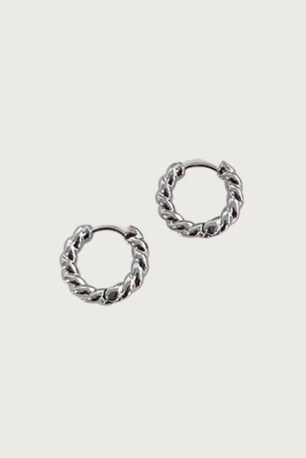 14k Gold Plated Mini Twist Huggie Hoop Earrings