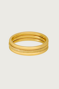 3-Piece Textured Band Rings