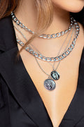Curb Chain + Coin Necklace