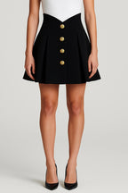Gold Button Tulip Skirt