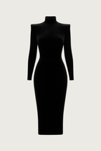 Velvet Tailored Midi Dress