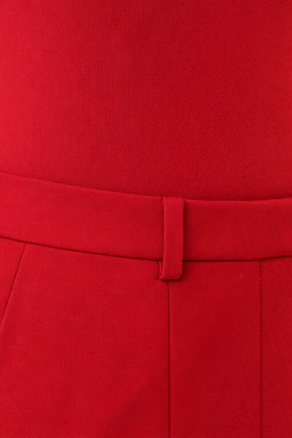 Tailored Maxi Skirt - Red