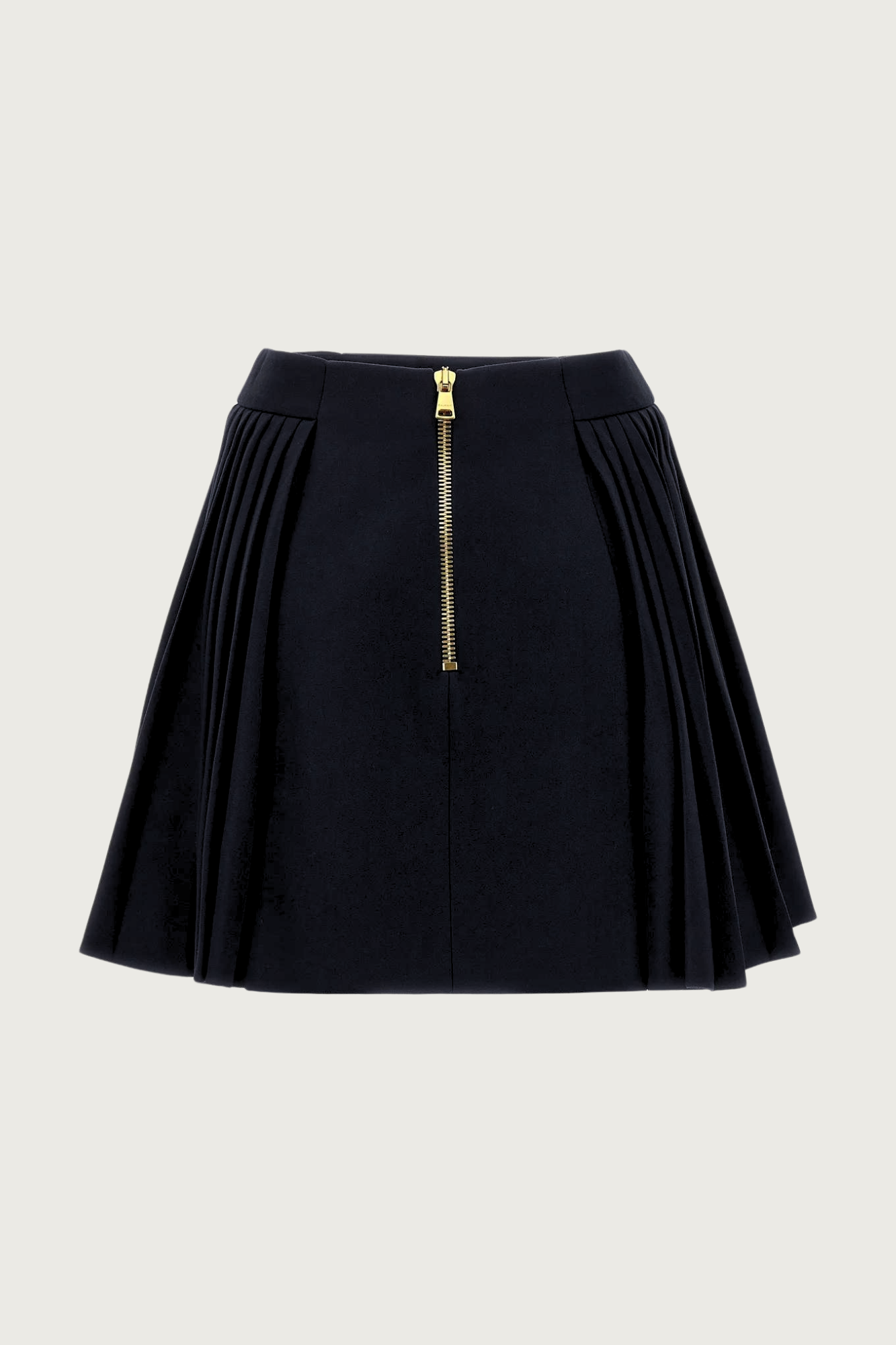 Gold Button Pleated Skirt