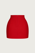Contour Mini Skirt - Scarlet
