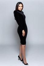 Velvet Tailored Midi Dress