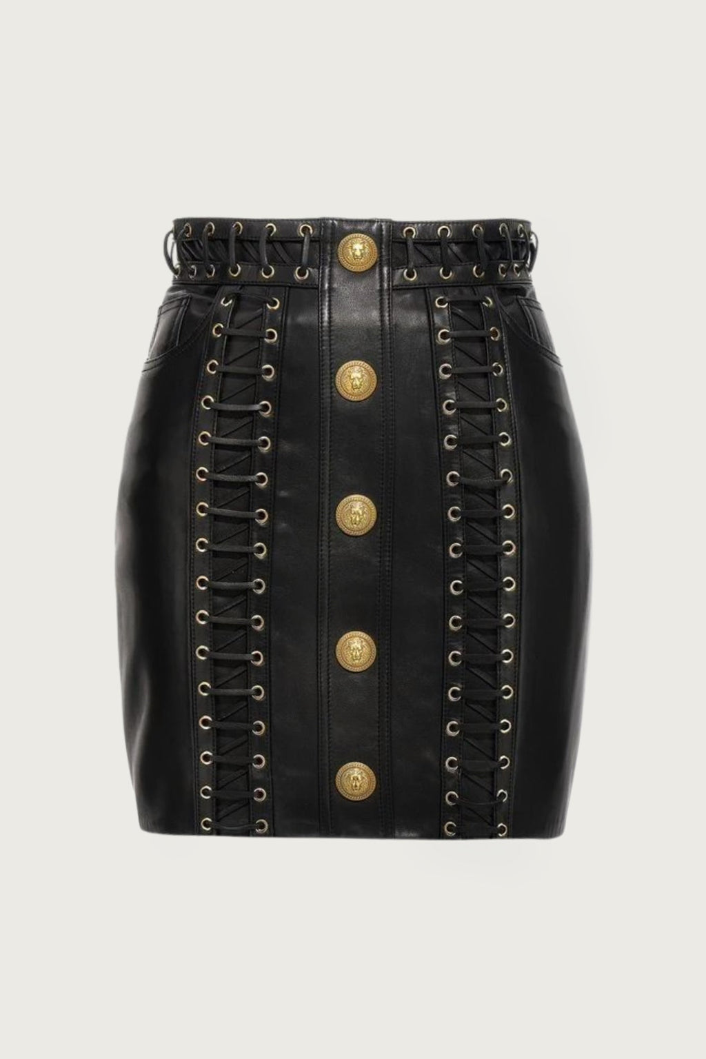 Leather Laced Skirt