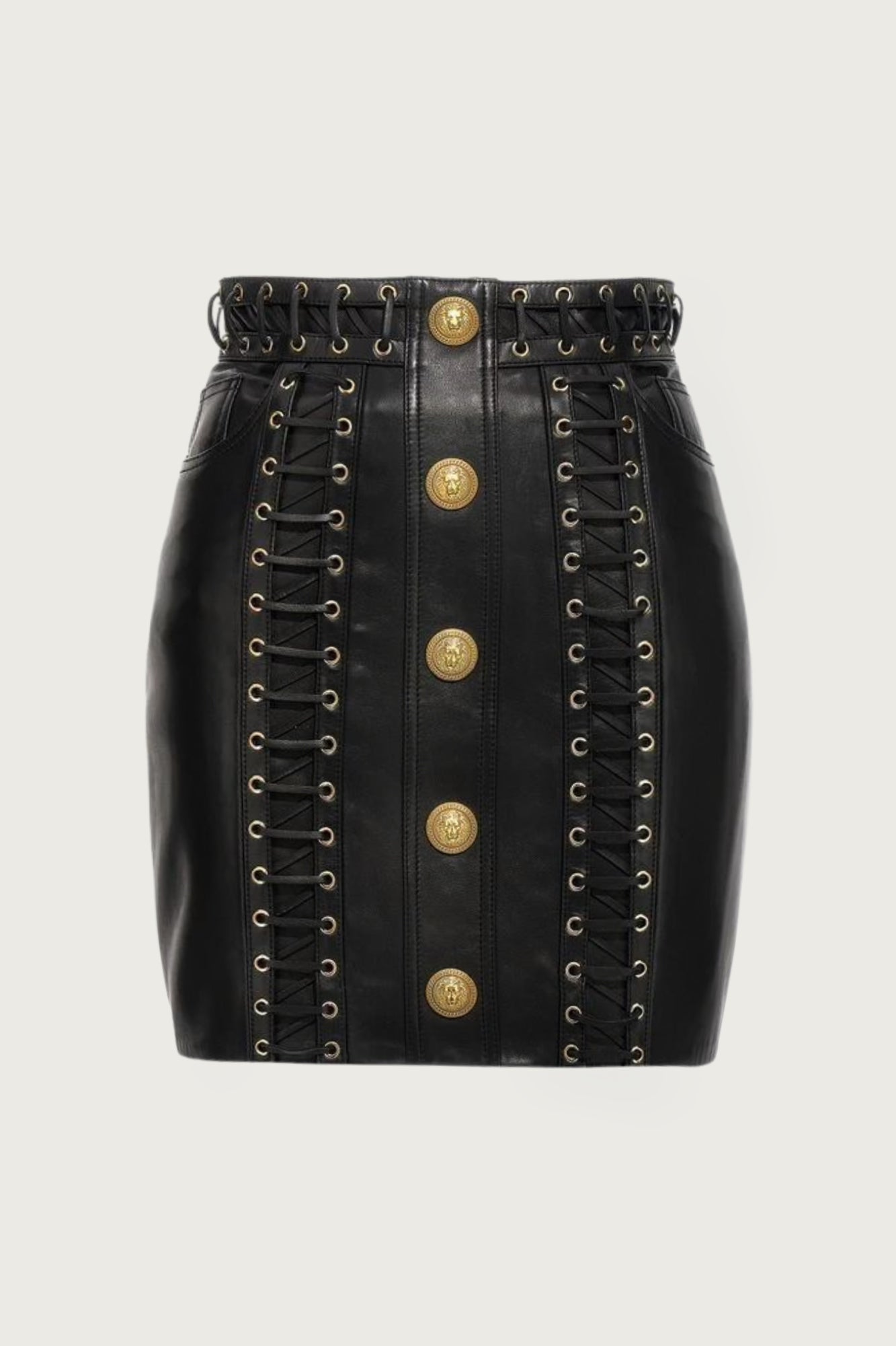Leather Laced Skirt