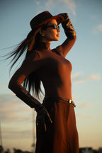 Tailored Maxi Skirt - Espresso Brown