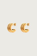18k Gold Plated Double Hoop Earrings