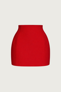 Contour Mini Skirt - Scarlet