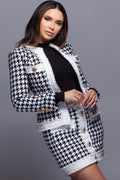 Tweed Houndstooth Jacket