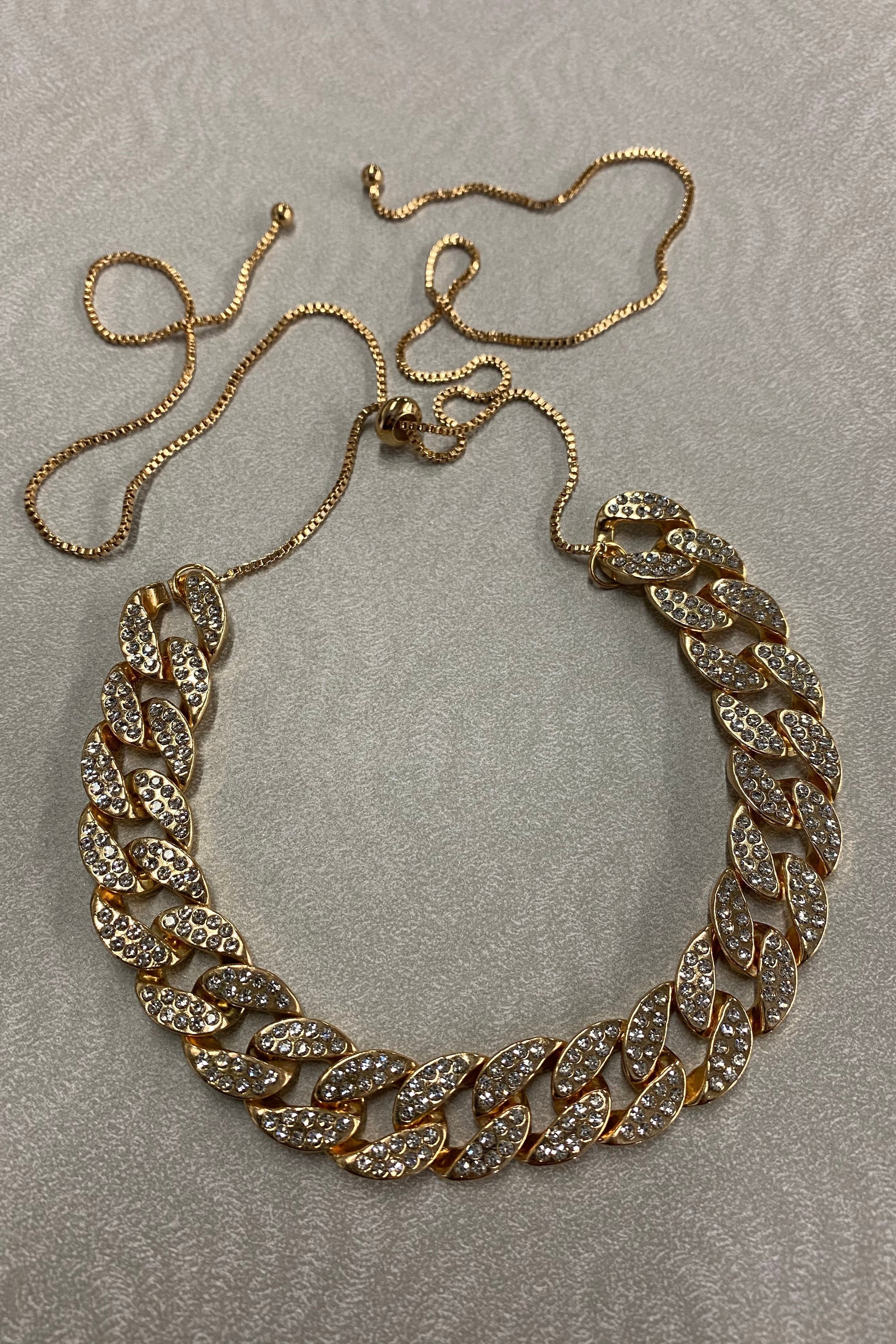 Adjustable Stone Cuban Necklace