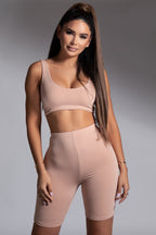 Crop Top + Biker Shorts Set