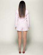 Tweed Pastel Houndstooth Blazer