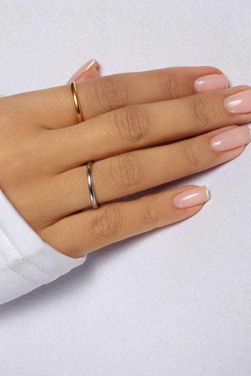 18k Gold Plated 2mm Stacker Ring
