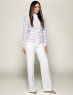 Tweed Pastel Houndstooth Blazer