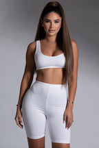Crop Top + Biker Shorts Set