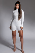 Ribbed Corset Biker Jumpsuit