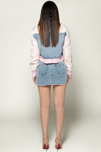 Houndstooth + Denim Jacket