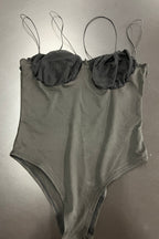 Mesh Chest Bodysuit - Size Small