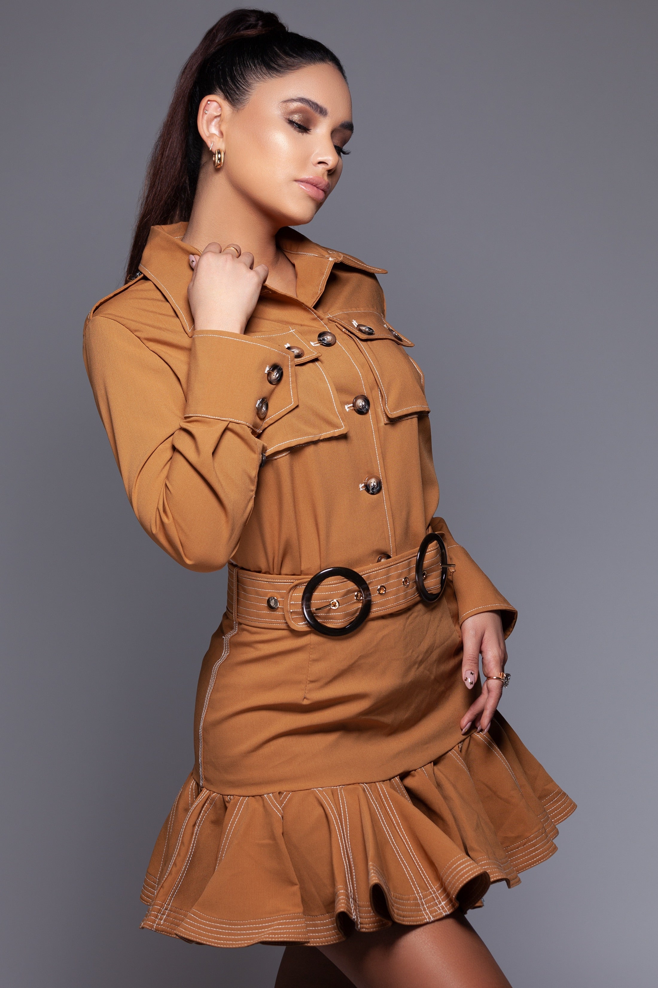 Camel Button Shirt