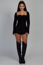 Ribbed Side Slit Sweater