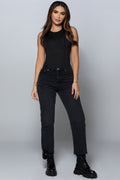 Raw Hem High Waisted Jeans