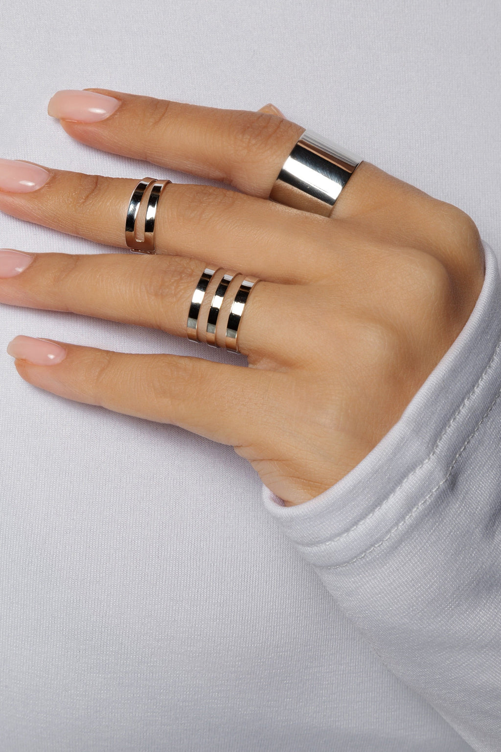 3-Piece Cuff Ring Set