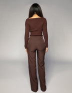 Ribbed Sweetheart Sweater