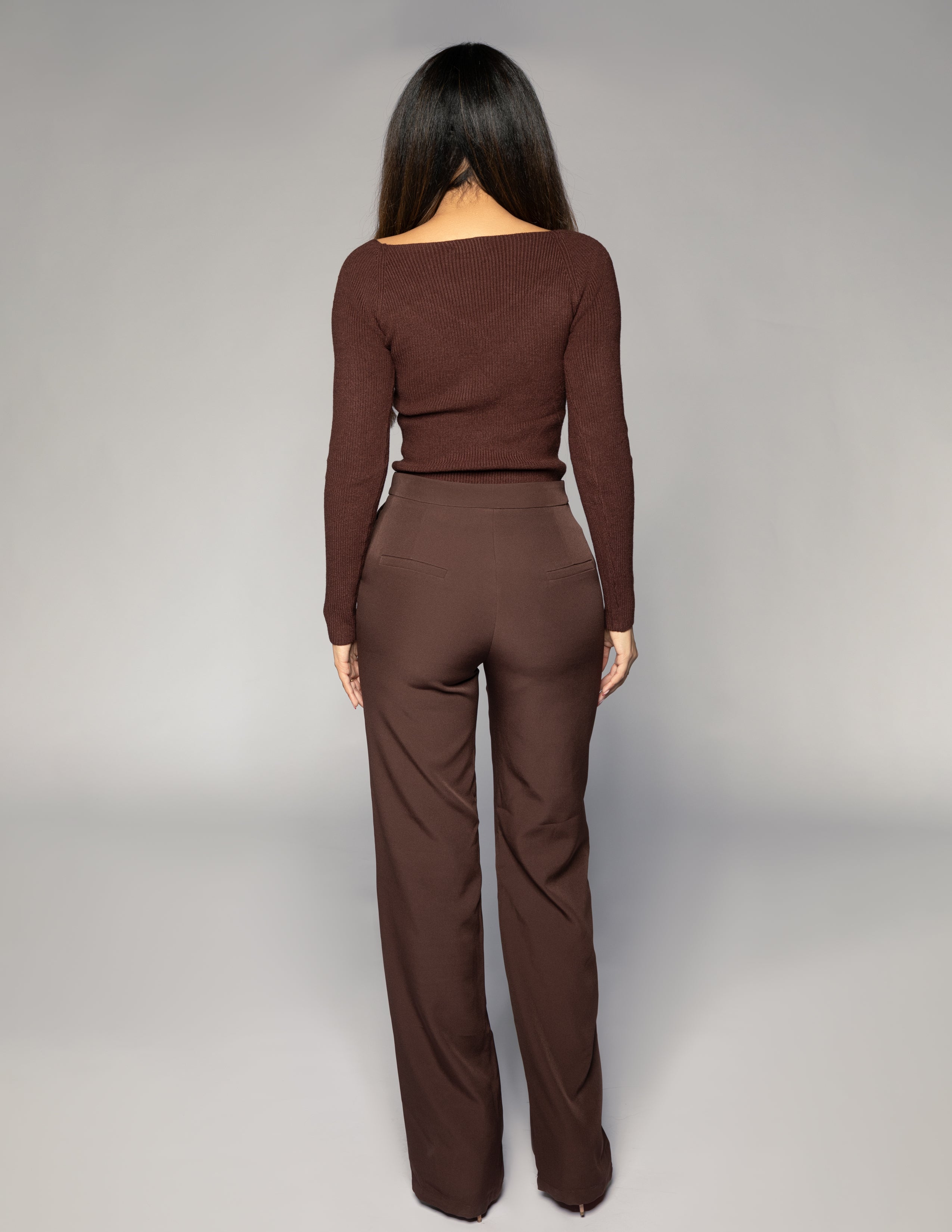 Ribbed Sweetheart Sweater