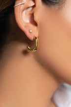 18k Gold Plated Square Hoop Earrings