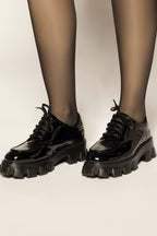 Patent Leather Lace-Up Shoes