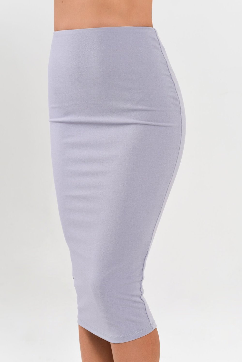 Zipper Back Skirt - Grey