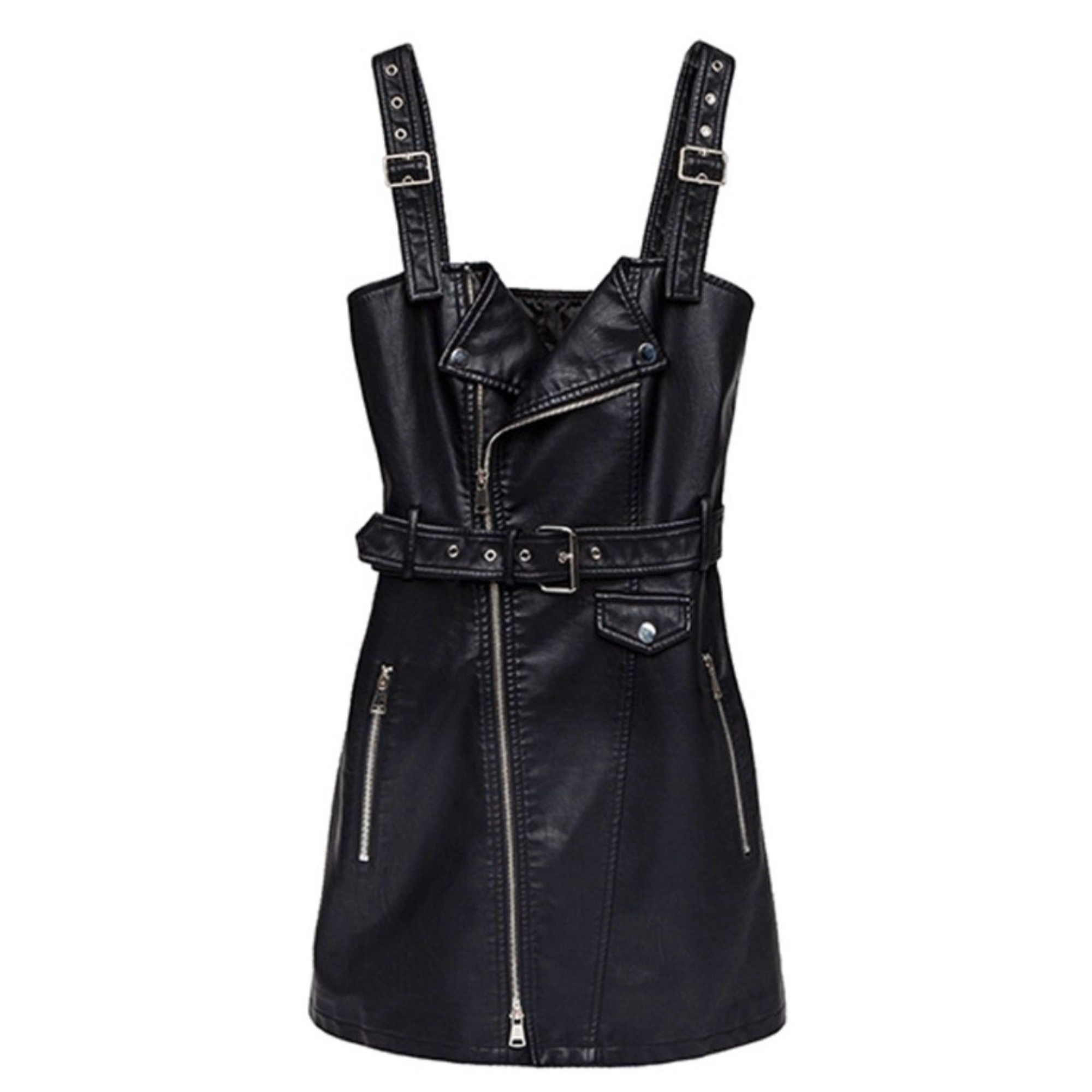 Vegan Leather Mini Dress