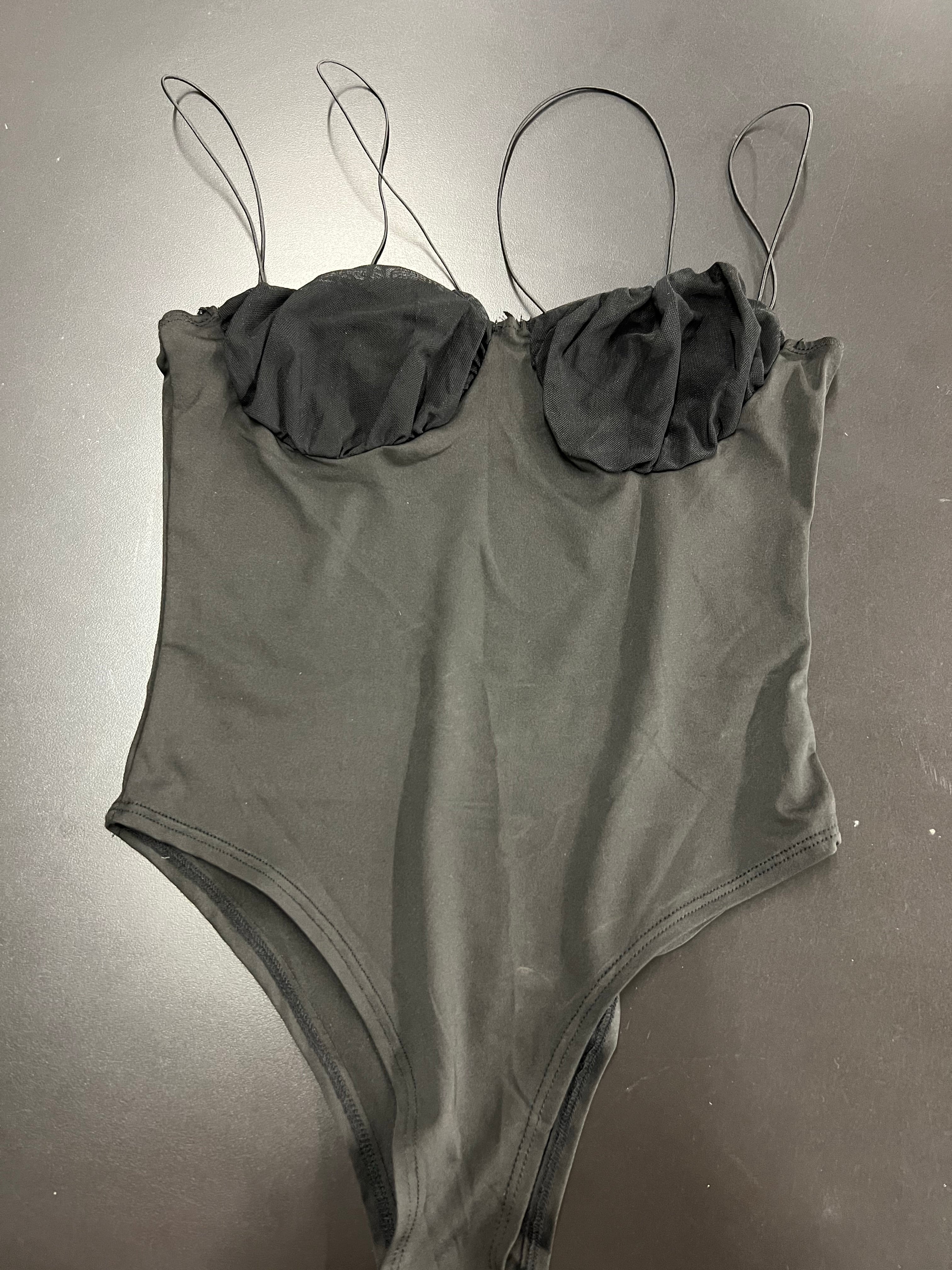 Mesh Chest Bodysuit - Size Small